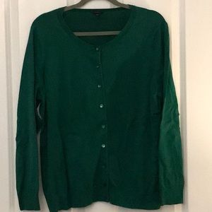 Talbots green cardigan 1X